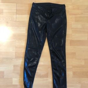 Fade To Blue snakeskin jeans-Black